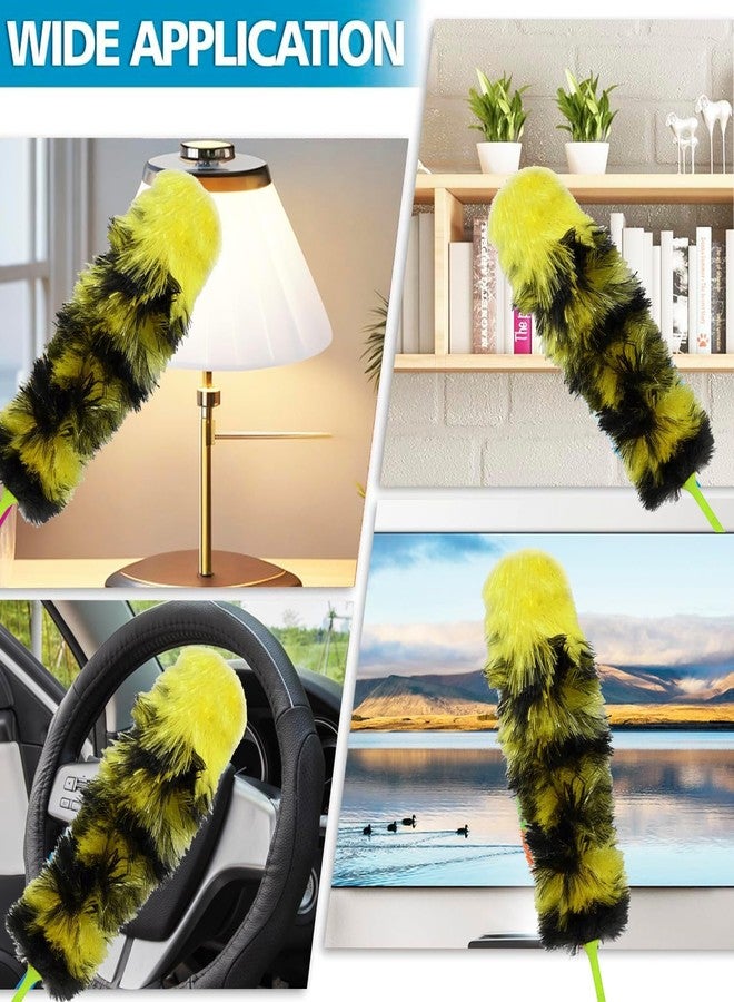 Voir Magic Fiber Static Feather Duster for Dusting, Home Cleaning, Ceiling Fans, High Surfaces, Car Dashboard Cleaner and Multipurpose Use Billy Duster (2, Yellow Black & Orange Black) - Image 4